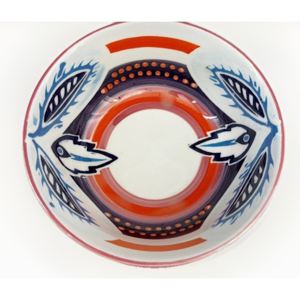 2 New ANTHROPOLOGIE BOWLs CERAMIC Orchid Pavilion CEREAL SALAD DESSERT SOUP 6"